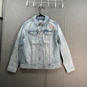 Candace Cameron Bure Pacific Denim Relaxed Jean Jacket Malibu Lt Wash, Reg 4